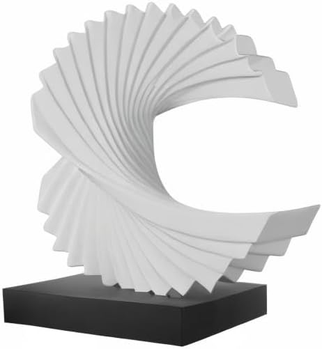 Wave Sculpture, Resin Home Decor Art, Modern Funky Wave Sea Ornament, Abstract Statues, White