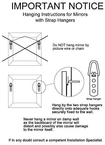 Howard Elliott Queen Ann Rectangular Glossy Charcoal Wall Mirror, Rectangle Hanging Wood Framed Vanity Mirrors for Home Decor, Living Room, Bathroom, Bedroom, or Hallway, 24 x 36 Inch
