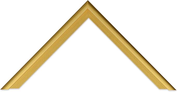 Frame My Mirror Gold Metal Framed Mirror, 28" x 60" Mirror for Bathroom, Metal Frame, True Reflections Glass, Gold Finish, Stanton Design, Hangs Horizontally or Vertically, Made in USA