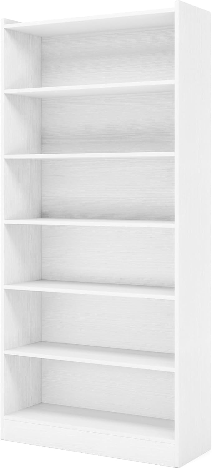 Tribesigns 78-inch Tall Bookcase, Modern 7-Tier White Library Bookshelf with Storage Shelves, Large Open Bookcases Display Shelving Unit for Bedroom Living Room Office