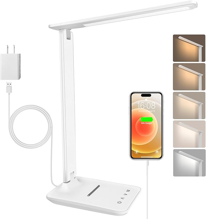 LED Desk Lamp for Office Home (Black) (White)