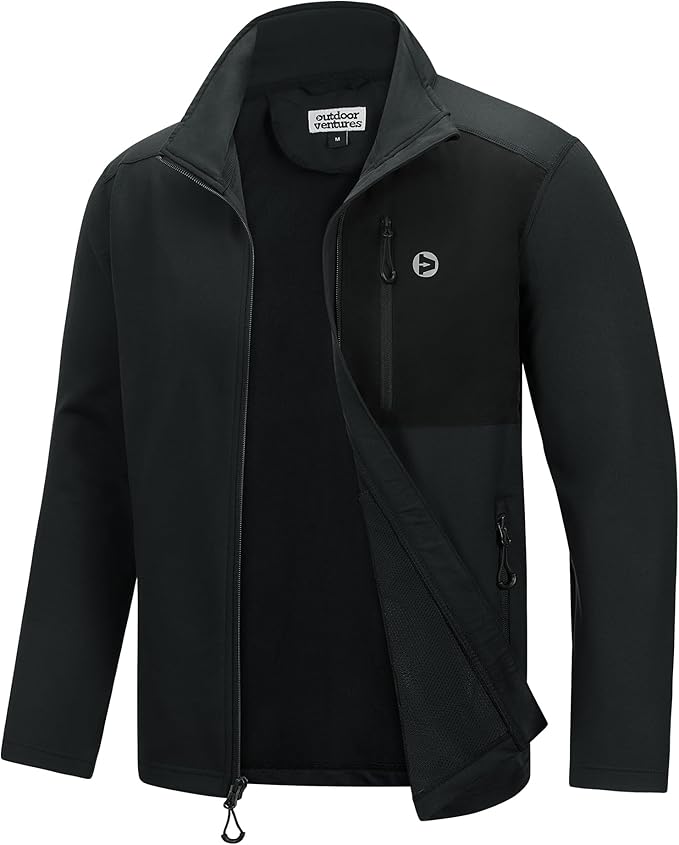 Outdoor Ventures Men‘s Track Jackets Lightweight Athletic Jackets Full Zip Casual Coat Workout Running Jacket for Cycling