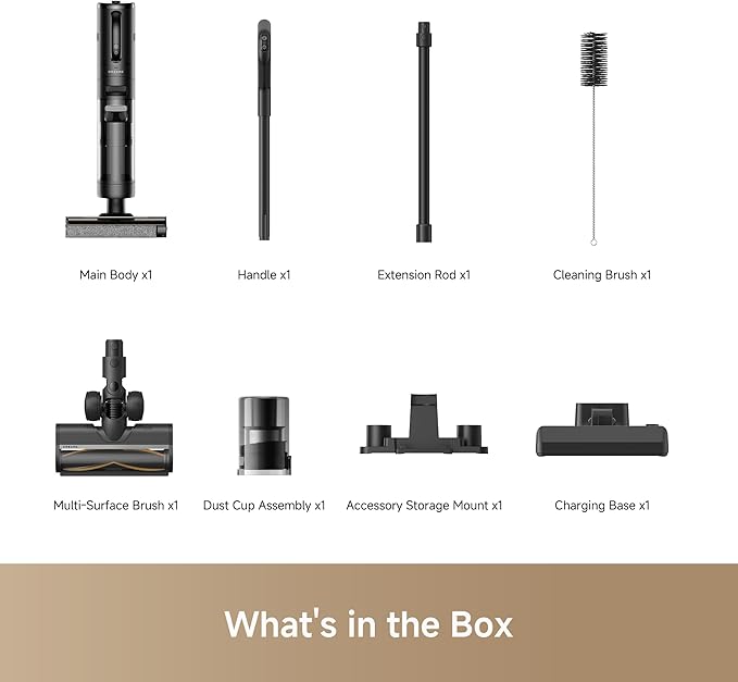 DREAME G10 Combo Wet Dry Vacuum Cleaner, Floor Cleaner Mop 2-in-1 Cordless Vacuum for Multi-Surface, Up to 50 Mins Runtime, One-Step Self Cleaning, Lightweight for Hard Floor