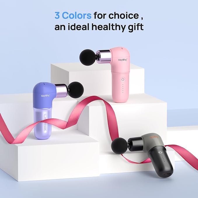 Super Mini Massage Gun, Deep Tissues Percussion Muscle Massager, Compact Sports Travel Massage Gun, Portable Massager Gun for Gifts for her him, Black