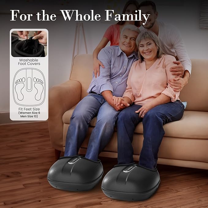 Foot Massager with Heat FSA Eligible HSA, Shiatsu Feet Massager with Remote Control, Multi-Level Compression Deep Knead Foot Massage for Neuropathy & Plantar Fasciitis, Fits Up to 13", Gifts