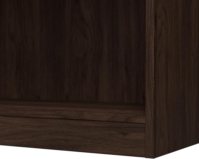 Bush Furniture Universal Tall 5 Shelf Bookcase in Black Walnut, Vertical Storage and Display Bookshelf for Home Office or Living Room Organization