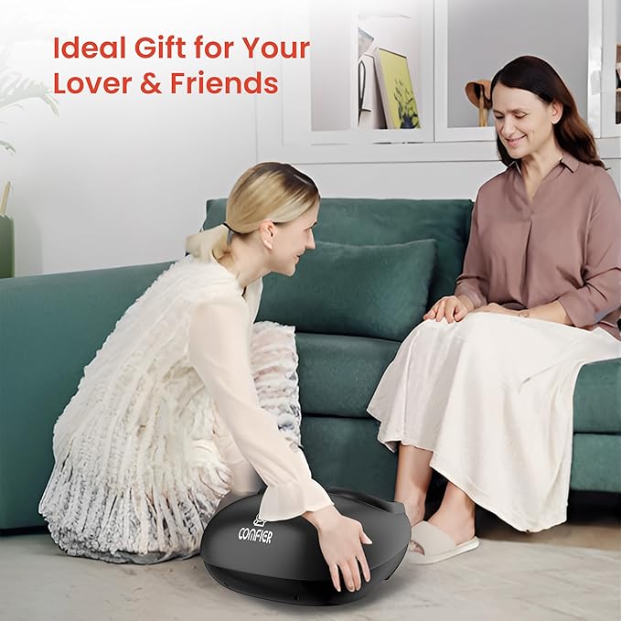 COMFIER 2025 Upgrade shiatsu Foot Massager for Neuropathy,Plantar Fasciitis,Foot Massager with Heat,Remote Control,Pause Function, feet Massager with Compression,Vibration,Gift for Men Size 13