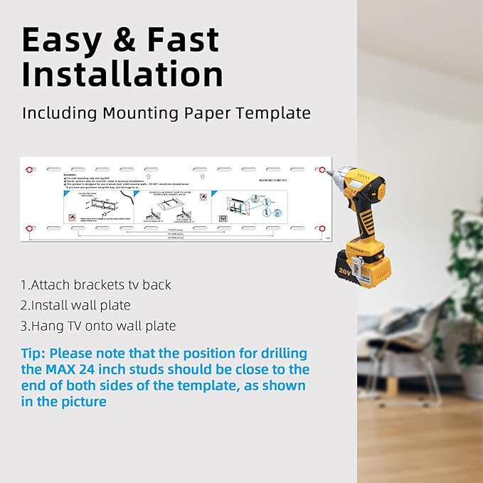 UL Listed Fixed TV Wall Mount for 37-86 Inch Screens, Low Profile TV Mount Fits 16", 18", 24" Studs, Wall Mount Bracket with Quick Release Lock, Max VESA 600x400mm, Holds up to 132 lbs by USX STAR