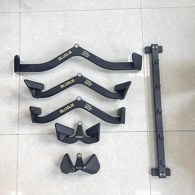 Lat Pull Down Bar T bar Row Attachment, V Bar Tricep Lat Pulldown Attachments, Back Strength Training Bar for Home Gym Exercise Cable Machine Attachments