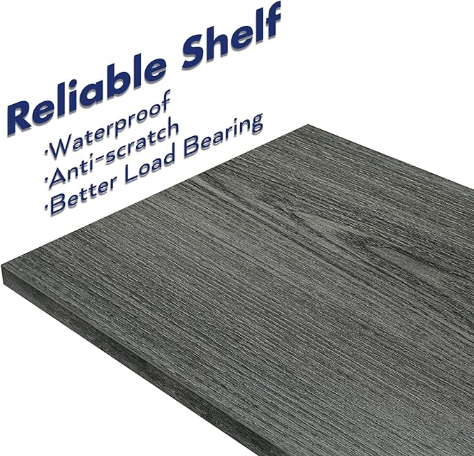 NUMENN Bookshelf, 5 Tier Bookshelfs, Home Office Bookcase Shelf Storage Organizer, Free Standing Storage Shelving Unit for Bedroom, Living Room and Home Office, Dark Gray