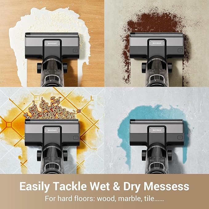 DREAME G10 Wet Dry Vacuum Cleaner, Cordless Vacuum Mop All in One with Auto Self-Cleaning, Up to 30 Mins Runtime, Cordless Floor Cleaner Machine for Hard Floors, Edge Cleaning Wet Dry Vacuum