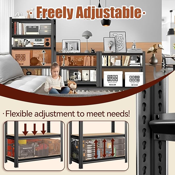 Book Shelf, 5-Tier Heavy Duty Open Bookcase, Freestanding Bookshelf Display Storage Shelves, Tall Bookshelfs For Living Room, Bedroom, Office, Modern Light Brown, 35.4"W*16"D*72"H, Easy Assembly