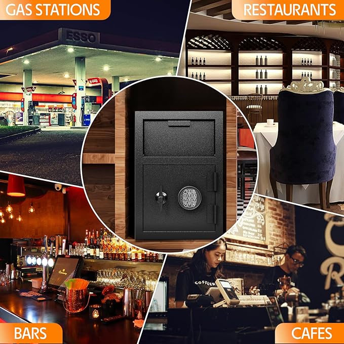 2.6 Cu Ft Drop Safe for Business Money Safe Box with Drop Slot Digital Combination and Anti-Fishing for Home Office Cafe Restaurant Jewelry