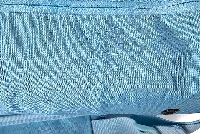 Large Yoga Mat Bag for Men & Women | Premium, Waterproof, Bottle Pocket, Ventilation & Padded Adjustable Strap | Stylish and Sky Blue Yoga Mat Carrying Bag | Great for Gym & Travel Use