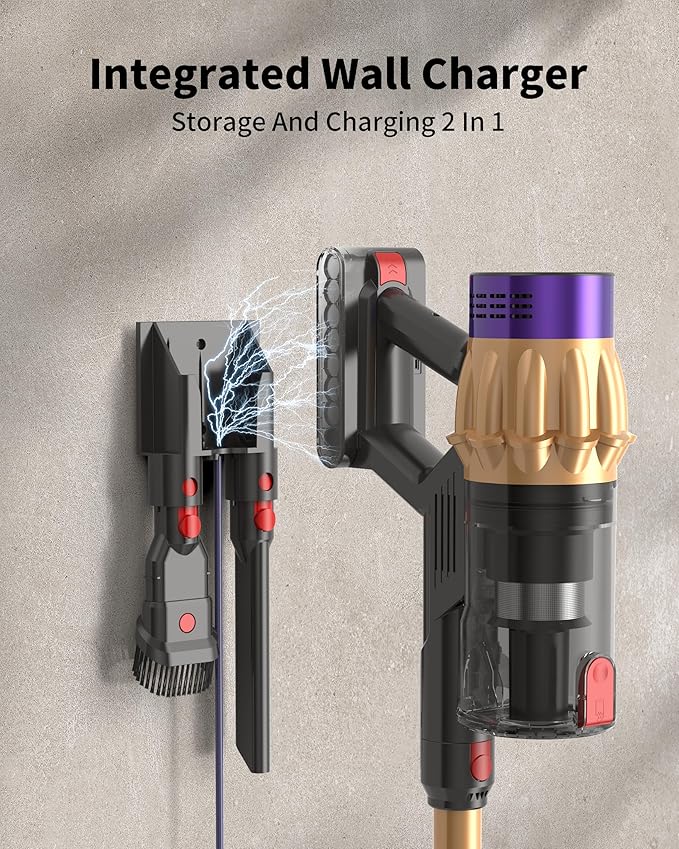 Cordless Vacuum Cleaner, 580W 50Kpa 65Mins, Vacuum Cleaners for Home, Stick Vacuum with Anti-Tangle Brush, Wall Mount Charge, Rechargeable Cordless Vacuum for All Floor/Sofa/Pet Hair/All Floor