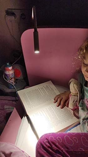 2 Pack Modern Cord Wall Mount Lamp Reading Wall Light Plug-in Sconce for Bedroom Easy Install AC 85-265V (Black Body, 2pcs Pure White 6000K)