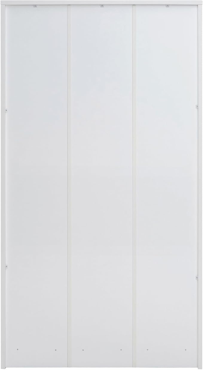 STARY 5 Shelf White Bookcase 60 inch Tall Wood Bookshelf for Bedroom