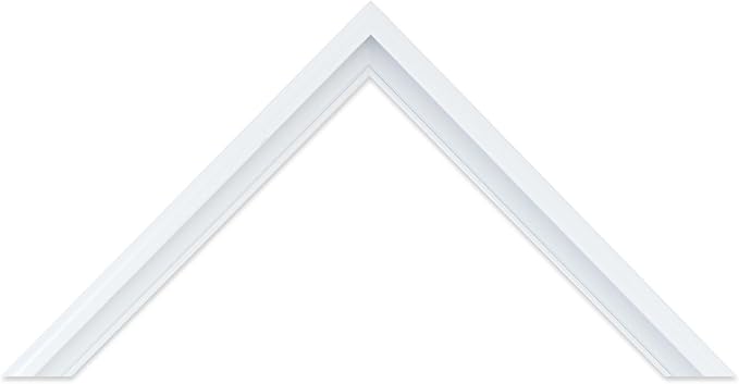 Frame My Mirror White Metal Framed Mirror, 28" x 60" Mirror for Bathroom, Metal Frame, True Reflections Glass, Pure White Finish, Stanton Design, Hangs Horizontally or Vertically, Made in USA