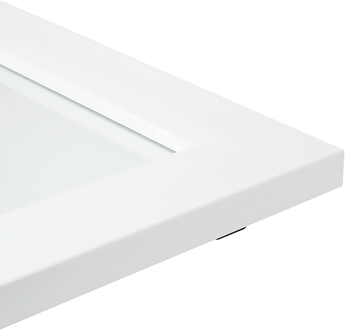 Amazon Basics Rectangular Wall Mount Mirror 24" x 36", Wide Trim, White