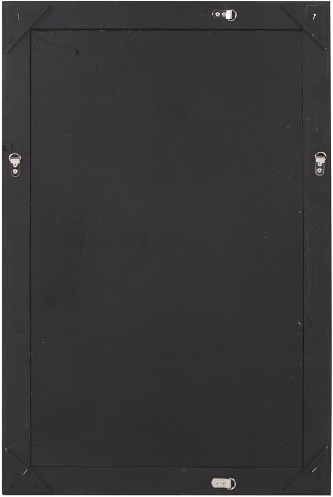 Howard Elliott George Rectangular Glossy Royal Blue Wall Mirror, Rectangle Hanging Wood Framed Vanity Mirrors for Home Decor, Living Room, Bathroom, Bedroom, or Hallway, 24 x 36 Inch