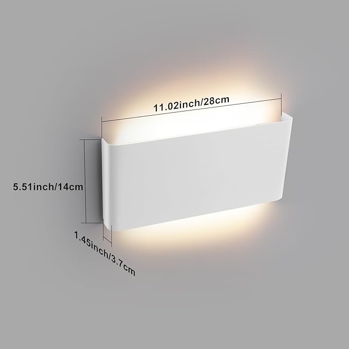 Bathroom Vanity Light, 15W Dimmable LED Wall Lamp, 5 CCT Adjustable（3000K-6500K, 4 Pack White Modern Wall Sconce lamp,Up and Down Wall Lighting for Bedroom, Above Dressing Table