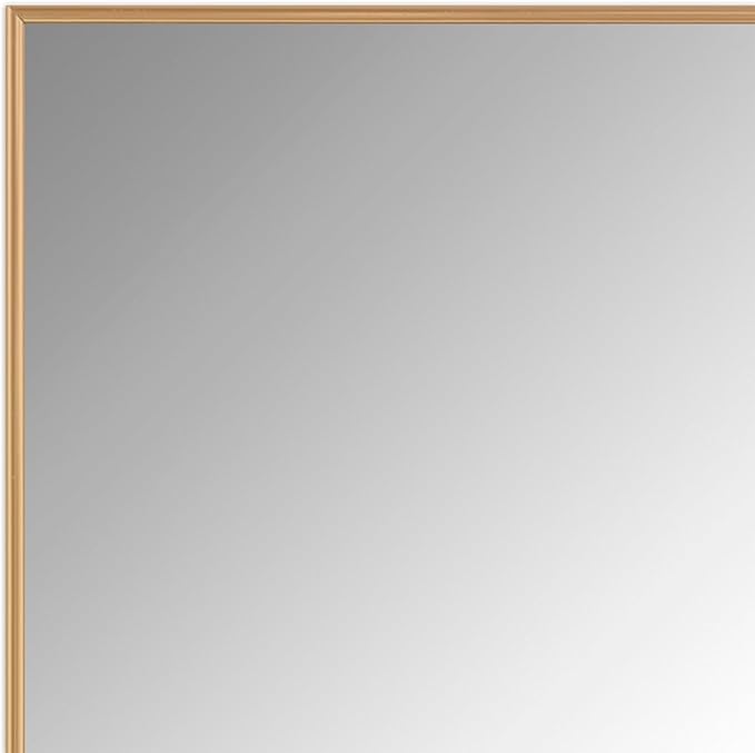Frame My Mirror Gold Metal Framed Mirror, 24" x 28" Champagne Bronze Mirror for Bathroom, Metal Frame, True Reflections Glass, Stanton Design, Hangs Horizontally or Vertically, Made in USA