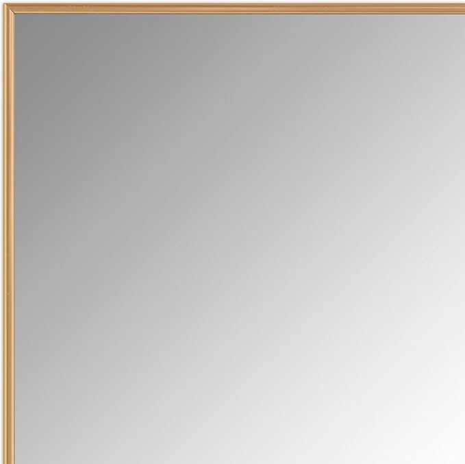 Frame My Mirror Gold Metal Framed Mirror, 28" x 60" Champagne Bronze Mirror for Bathroom, Metal Frame, True Reflections Glass, Stanton Design, Hangs Horizontally or Vertically, Made in USA