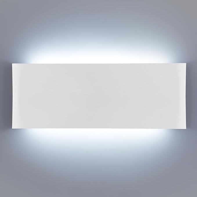 Bathroom Vanity Light, 20W Dimmable LED Wall Lamp, 5 CCT Adjustable（3000K-6500K, 1 Pack White Modern Wall Sconce lamp,Up and Down Wall Lighting for Bedroom, Above Dressing Table