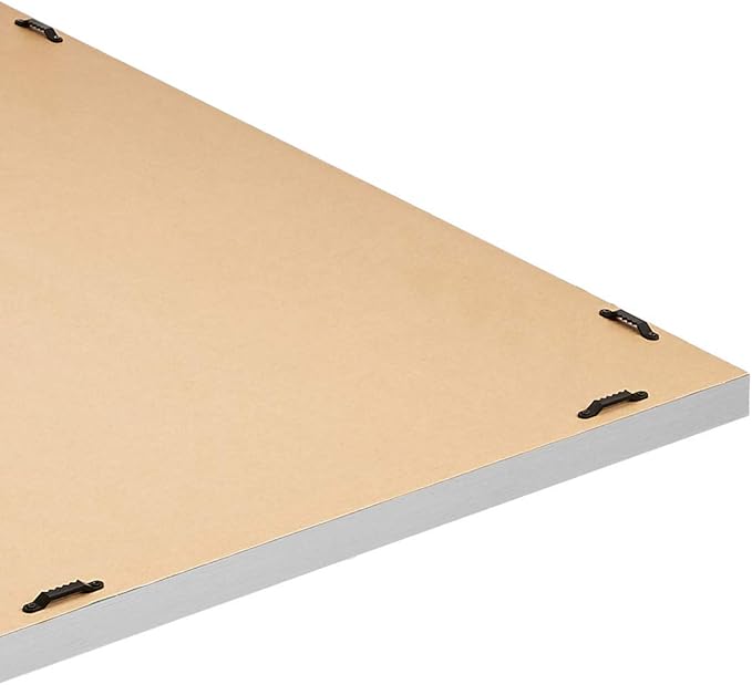 Amazon Basics Rectangular Wall Mount Mirror 20" x 28", Standard Trim, Nickel