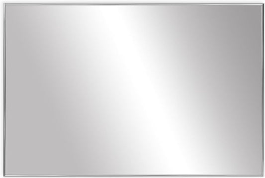 Frame My Mirror Silver Metal Framed Mirror, 22" x 30" Mirror for Bathroom, Metal Frame, True Reflections Glass, Chrome Finish, Stanton Design, Hangs Horizontally or Vertically, Made in USA