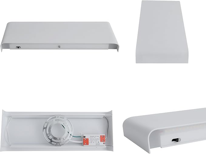 Bathroom Vanity Light, 15W Dimmable LED Wall Lamp, 5 CCT Adjustable（3000K-6500K, 2 Pack White Modern Wall Sconce lamp,Up and Down Wall Lighting for Bedroom, Above Dressing Table