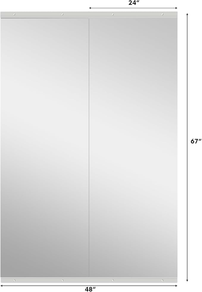 Gym Mirror, 67''x24'' 2PCS Mirrors for Home Gym Wall Large, Full Body Mirror for Yoga, Garage, Dance Studio, Anti-Rust, Tempered Glass,Frameless Rectangle Wall-Mounted Workout Mirrors