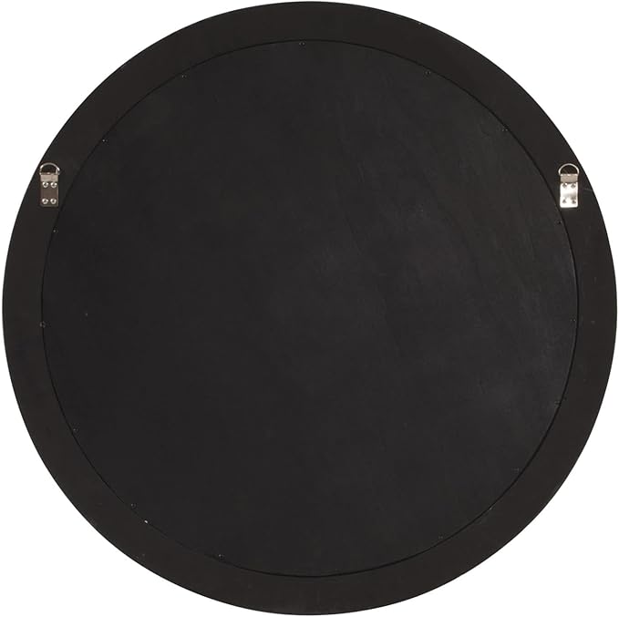 Howard Elliott George Round Glossy Lilac Wall Mirror, Bevelled Vintage Hanging Wood Framed Vanity Mirrors for Home Decor, Living Room, Bathroom, Bedroom, or Hallway, 36 Inch Round