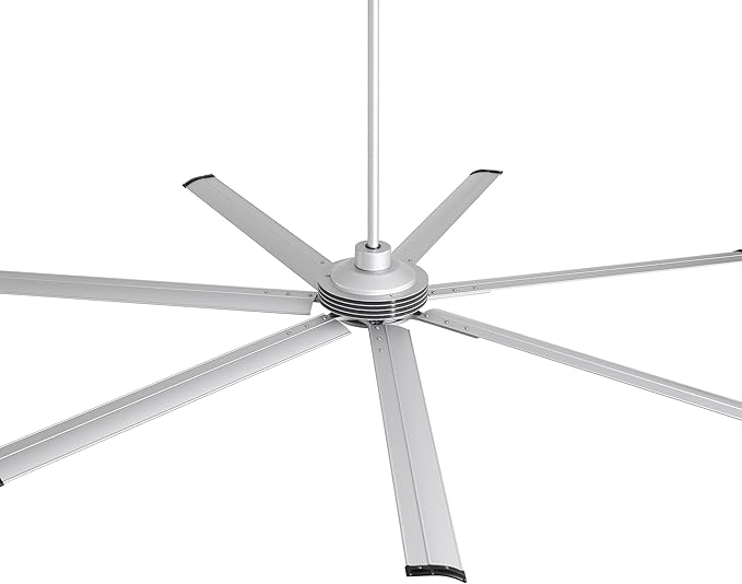 100 Inch Ceiling Fans with Lights, Industrial Ceiling Fan and Remote for Living Room Shop Garage, Large Outdoor Ceiling Fans for Patios, 7 Aluminum Blades, Reversible DC Motor, Dimmable, Timer