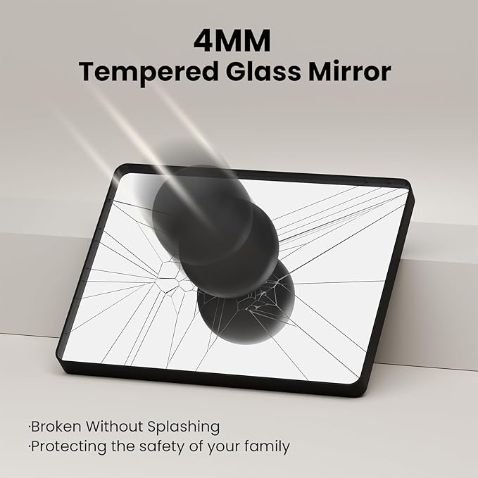 Bronze Bathroom Mirror 24x36 Inch, Brushed Bronze Metal Frame Mirror for Wall, Rounded Rectangle Bathroom Vanity Mirror with Tempered Glass, Anti-Rust, Horizontal/Vertical