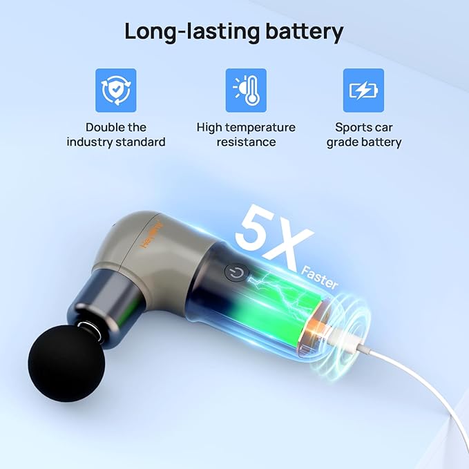 Super Mini Massage Gun, Deep Tissues Percussion Muscle Massager, Compact Sports Travel Massage Gun, Portable Massager Gun for Gifts for her him, Black