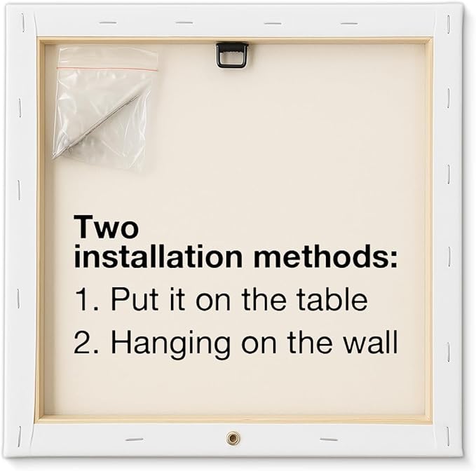 7 Rules of Life Motivational Wall Decor, Inspirational Quotes Wall Art for Office Classroom Gym Bedroom Home Decoration, Positive Affirmations Framed Canvas Posters Art Work Gift, 8 x 8 Inches