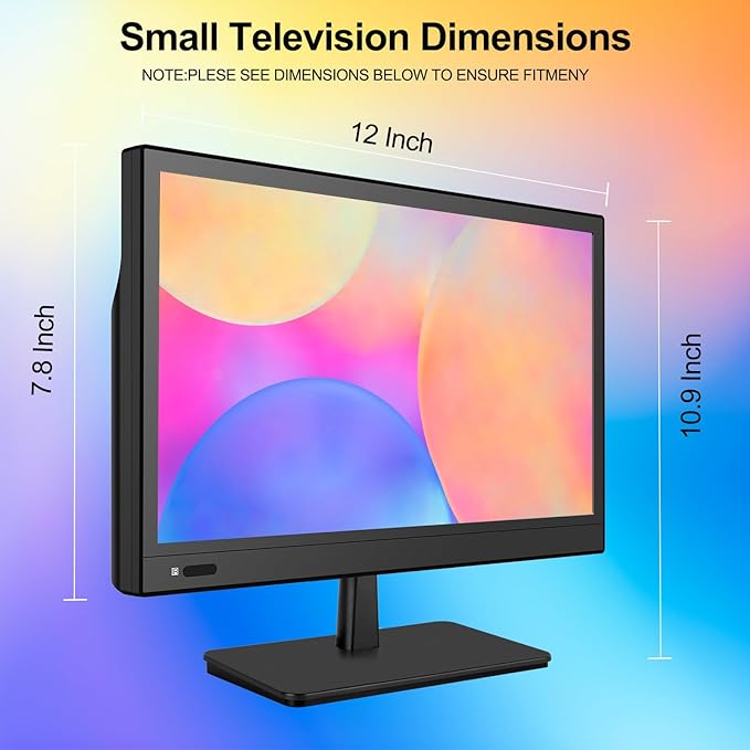 12.5inch small Portable TV,Essential for Bedroom/Kitchen/Camping,Support HDMI/USB input,Built-in speakers,lightweight and easy to carry,Suitable for small spaces(NO with WiFi/Bluetooth/Satellite)