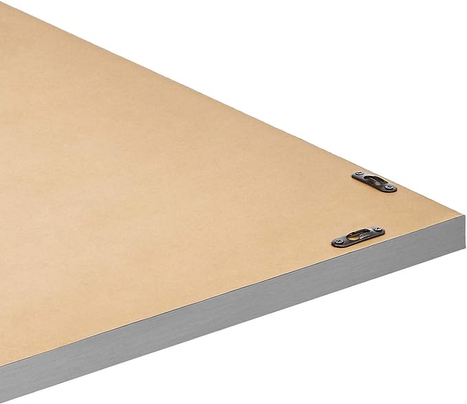 Amazon Basics Rectangular Wall Mount Mirror 24" x 36", Standard Trim, Nickel