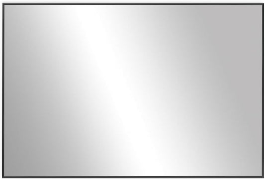 Frame My Mirror Black Metal Framed Mirror, 26" x 32" Mirror for Bathroom, Metal Frame, True Reflections Glass, Black Finish, Stanton Design, Hangs Horizontally or Vertically, Made in USA