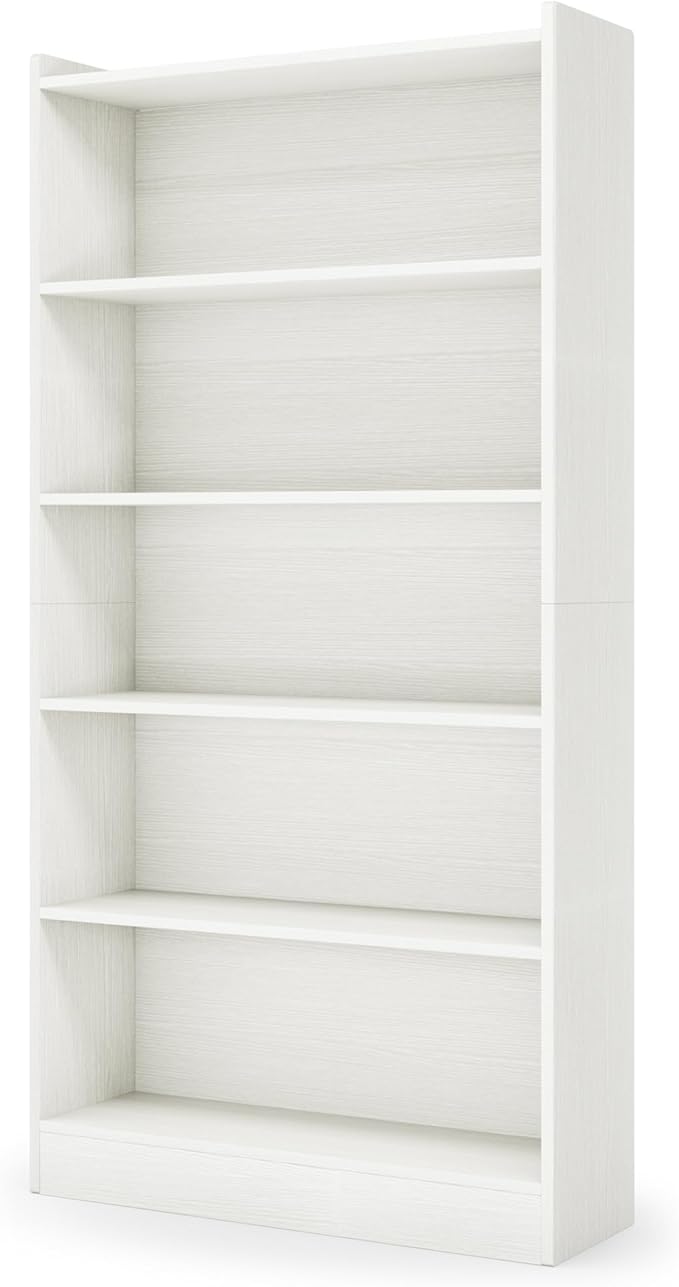 Tribesigns 72-inch Tall Bookcase, Modern 6-Tier White Library Bookshelf with Storage Shelves, Large Open Bookcases Wood Display Shelving Unit for Bedroom Living Room Office