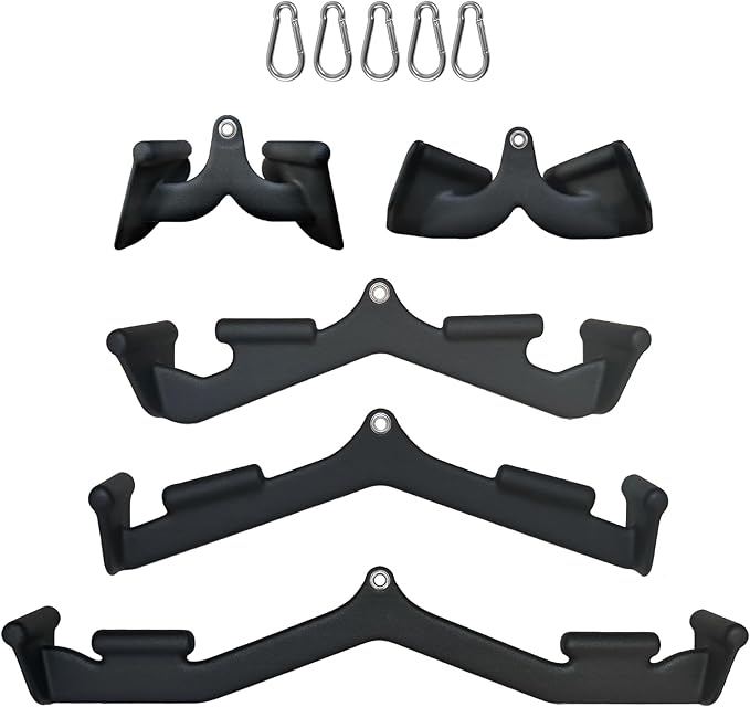 Lat Pull Down Bar T bar Row Attachment, V Bar Tricep Lat Pulldown Attachments, Back Strength Training Bar for Home Gym Exercise Cable Machine Attachments