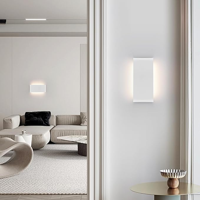 Bathroom Vanity Light, 20W Dimmable LED Wall Lamp, 5 CCT Adjustable（3000K-6500K, 1 Pack White Modern Wall Sconce lamp,Up and Down Wall Lighting for Bedroom, Above Dressing Table