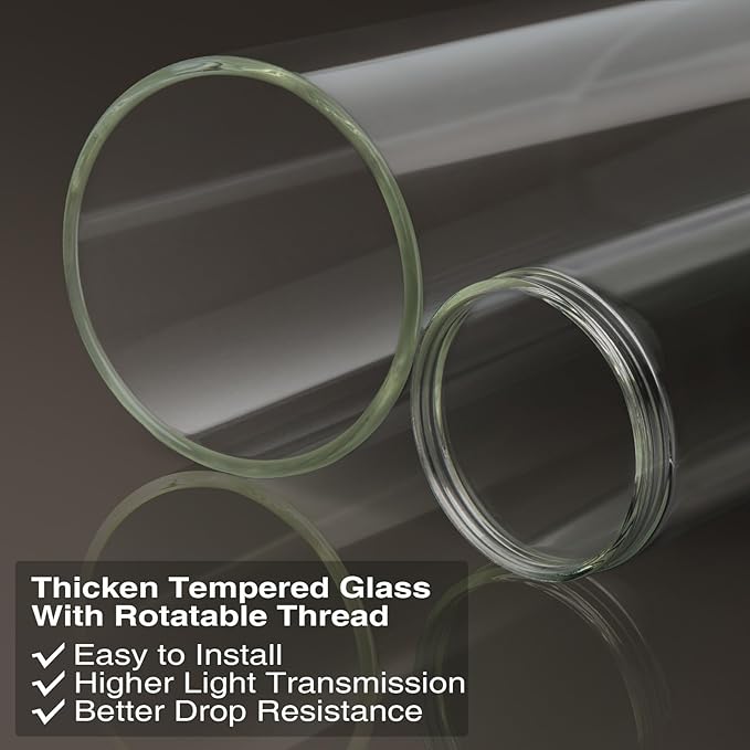 Bathroom Vanity Light Fixtures Wall Sconces, 22.8" Sconces Wall Lighting 2-Light, Black Glass Lamp, Glass Vanity Lights, Indoor Wall Lamps for Bedroom Bedside Living Room Hallway