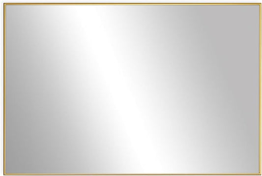 Frame My Mirror Gold Metal Framed Mirror, 32" x 32" Mirror for Bathroom, Metal Frame, True Reflections Glass, Gold Finish, Stanton Design, Hangs Horizontally or Vertically, Made in USA