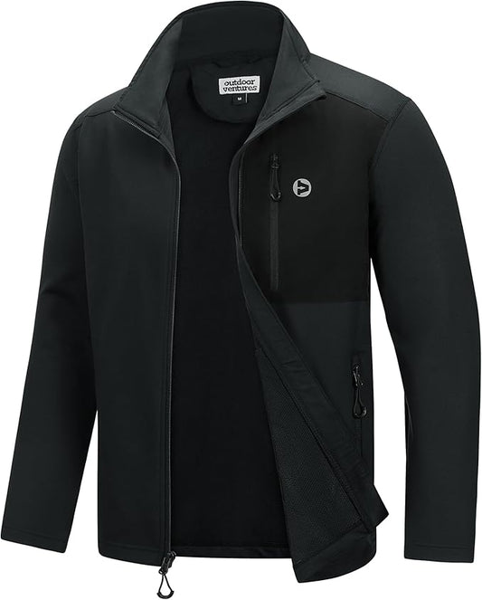 Outdoor Ventures Men‘s Track Jackets Lightweight Athletic Jackets Full Zip Casual Coat Workout Running Jacket for Cycling