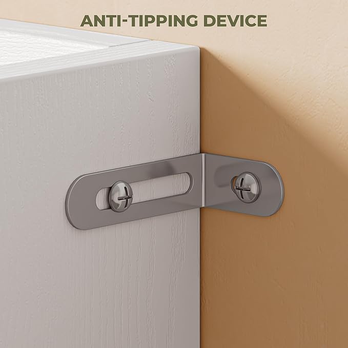 IRONCK Bookshelfs and Bookcase, 6 Tiers Large Bookshelf with 4 Doors, Floor Standing Tall Display Storage Shelves for Home Office, Living Room, Bedroom, White