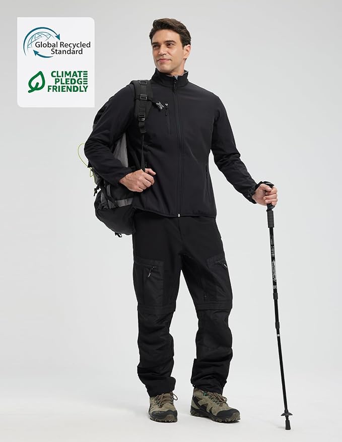 fit space Men's Athletic Insulated Jacket Lightweight Fleece Outerwear Windbreaker Running Cycling Hiking