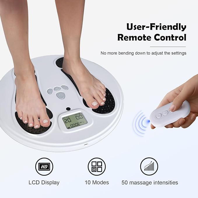 Electronic Muscle Stimulator (Model: AST-300W),EMS Foot Massager for Neuropathy, TENS & EMS Foot Circulation Stimulator (Big)