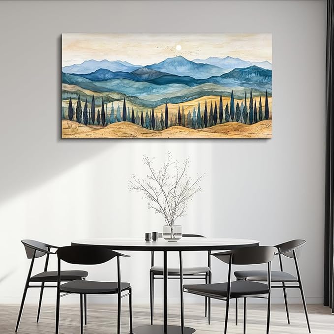 ZUITINGHUA Canvas Wall Art For Living Room Wall Decor For Bedroom Office Wall Decoration Mountains Landscape Painting Abstract Pictures Artwork Room Aesthetic Home Decor 20x40 In